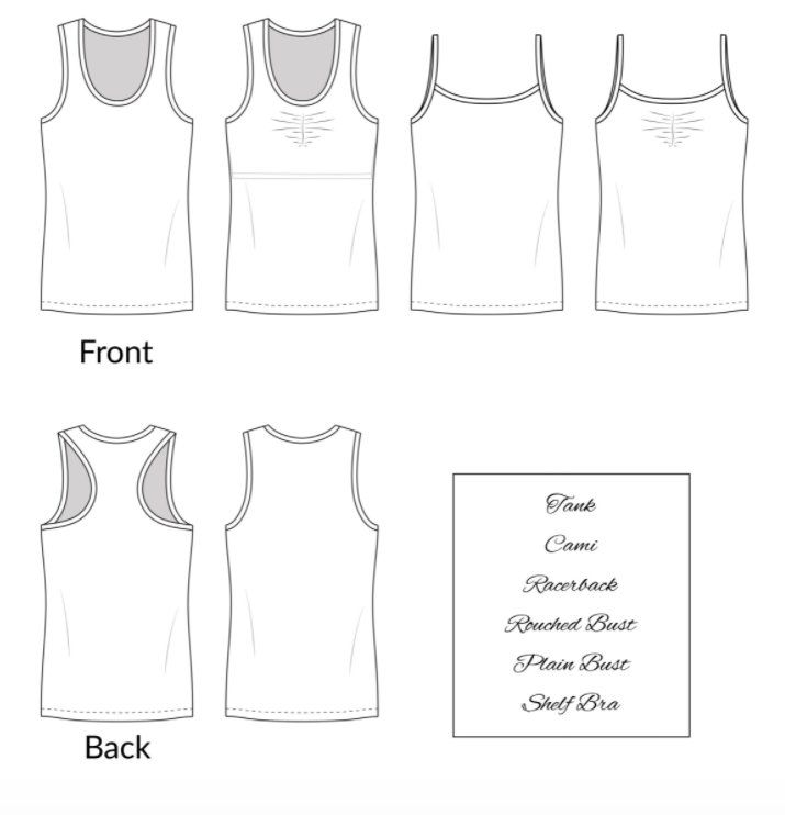 Sew camisole with built-in bra. 