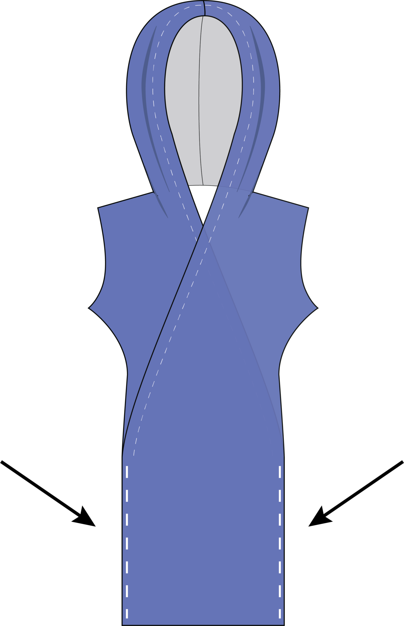 Harbor Hoodie Crossover Hack - Pattern Niche